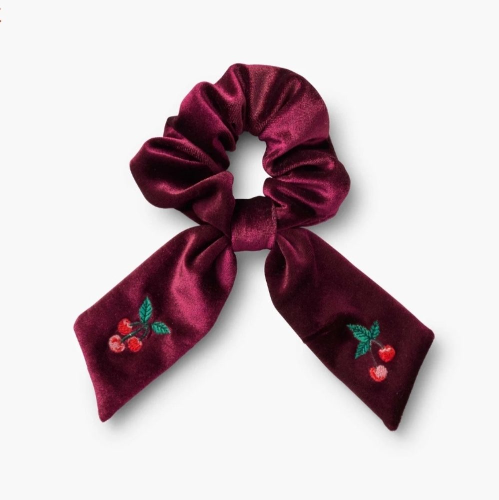 NWT Cherries Rifle Paper Company Scrunchie